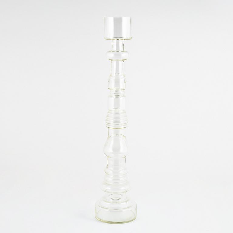 Oiva Toikka, a 'Lighthouse' glass vase/candlestick, signed Nuutajärvi Notsjö.