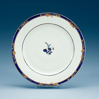 1610. TALLRIKAR, sex stycken, kompaniporslin, Qing dynastin, Qianlong (1736-95).