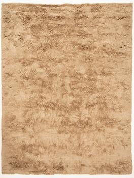 A monochrome carpet, 'Fallingwater - Mocha' by Layered, ca 400 x 300 cm.