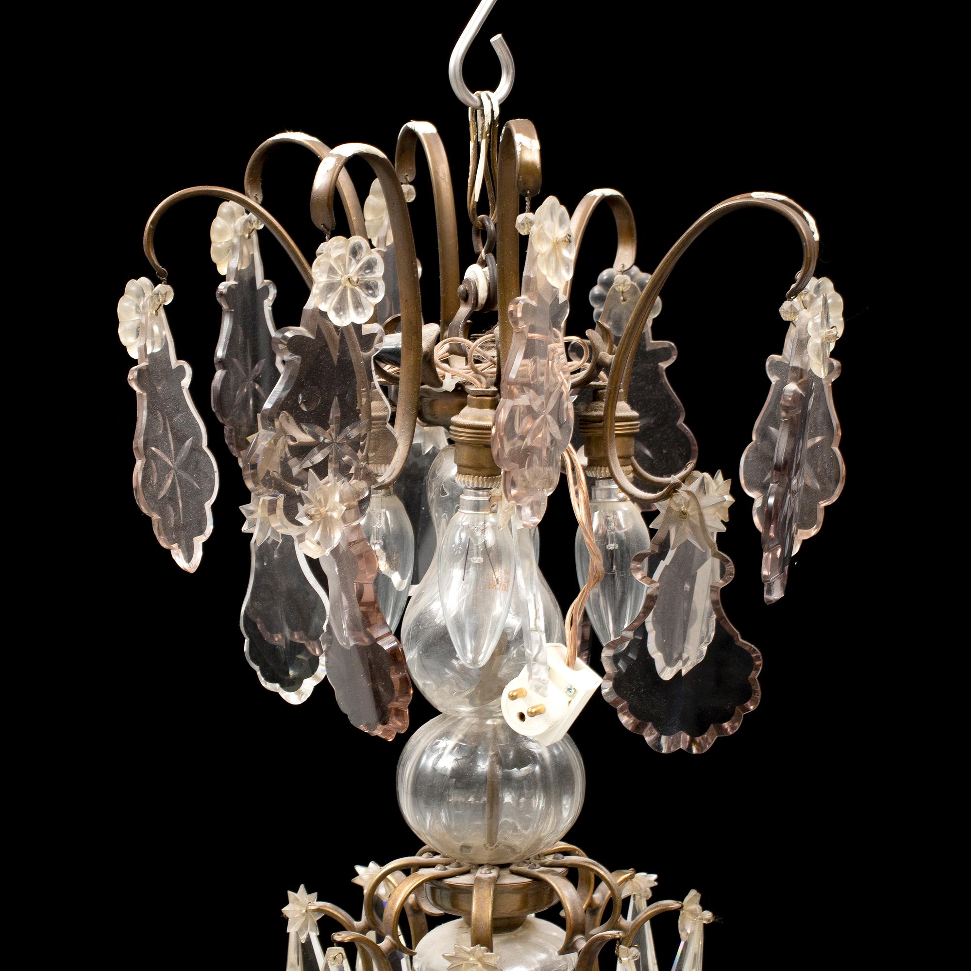 An early 20th Century rococo style chandelier.