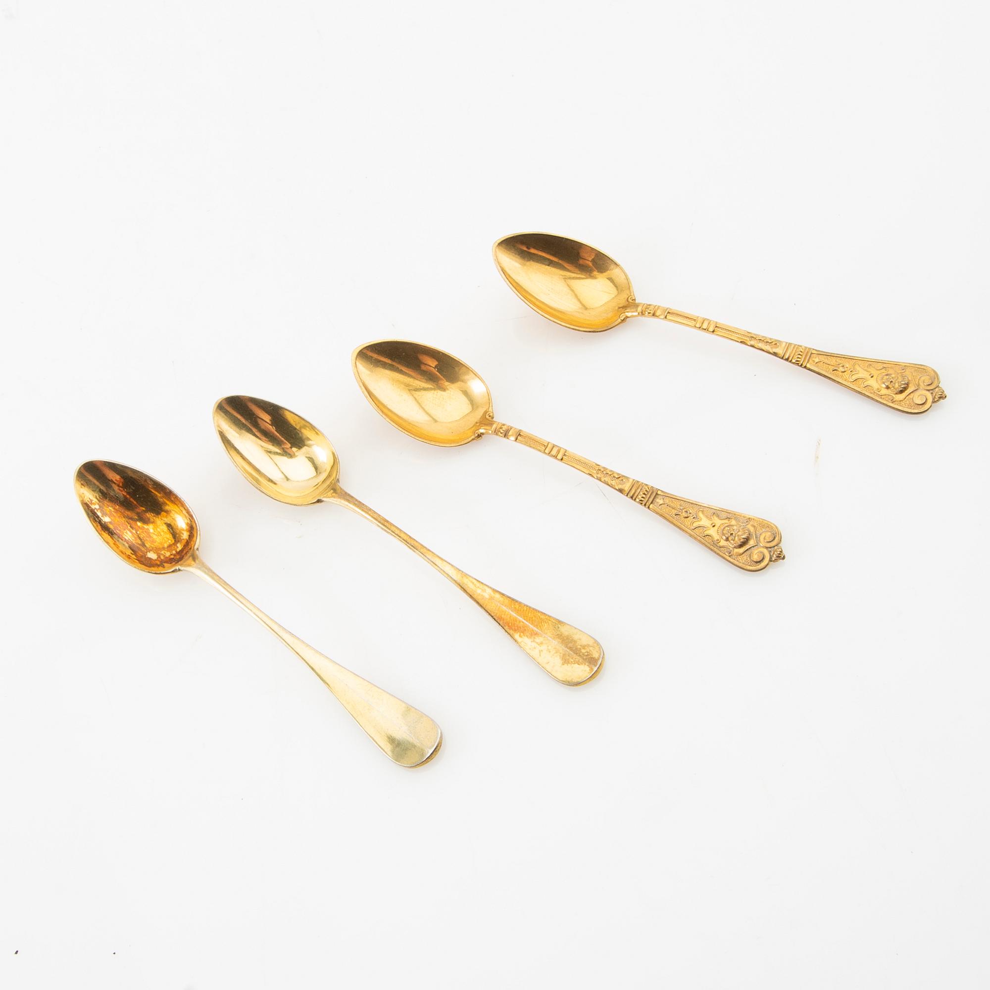 coffee spoons 12+12 pcs turn of the century 1900.