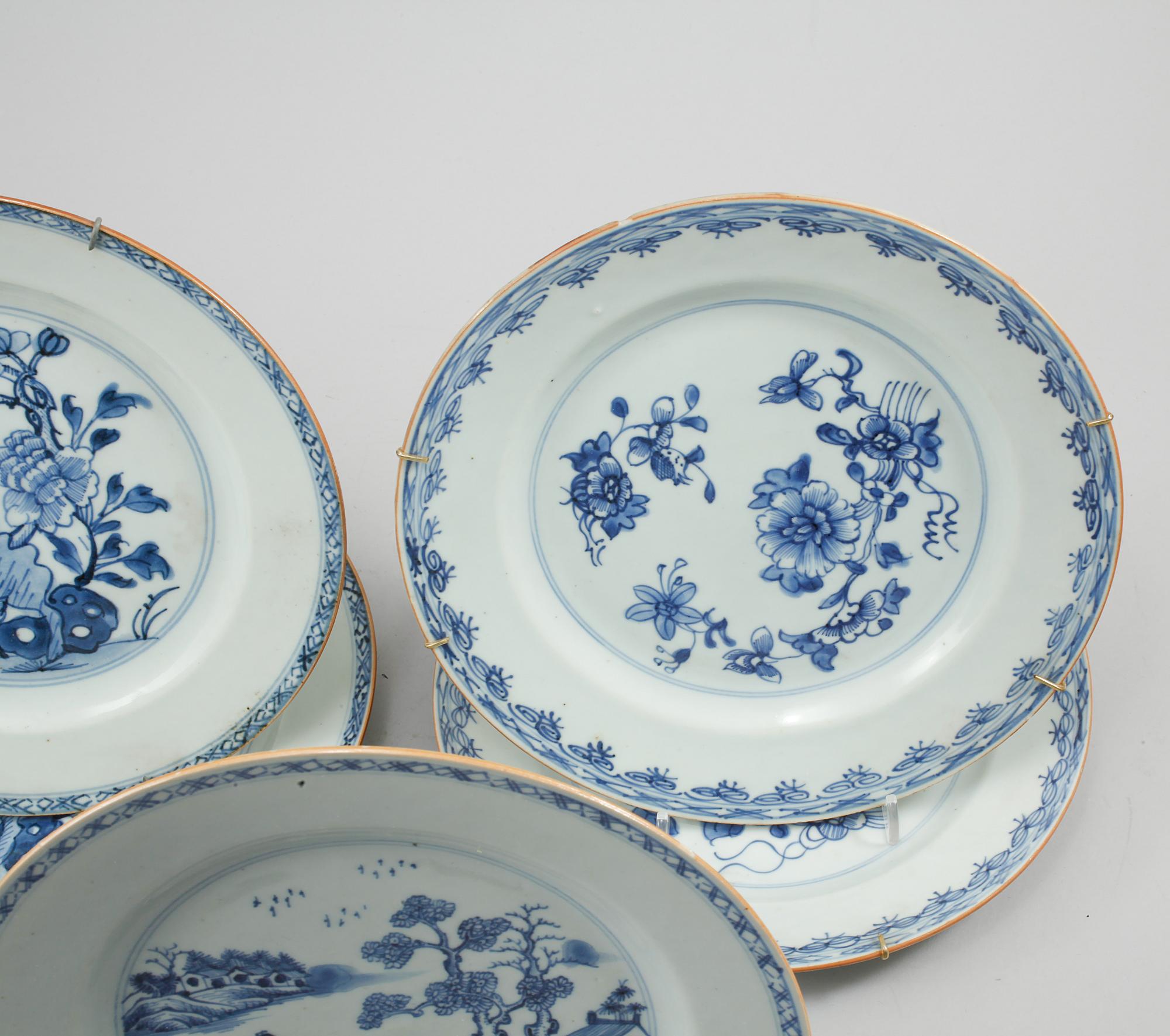 TALLRIKAR, 8 st, porslin, Kina, 1700-tal.