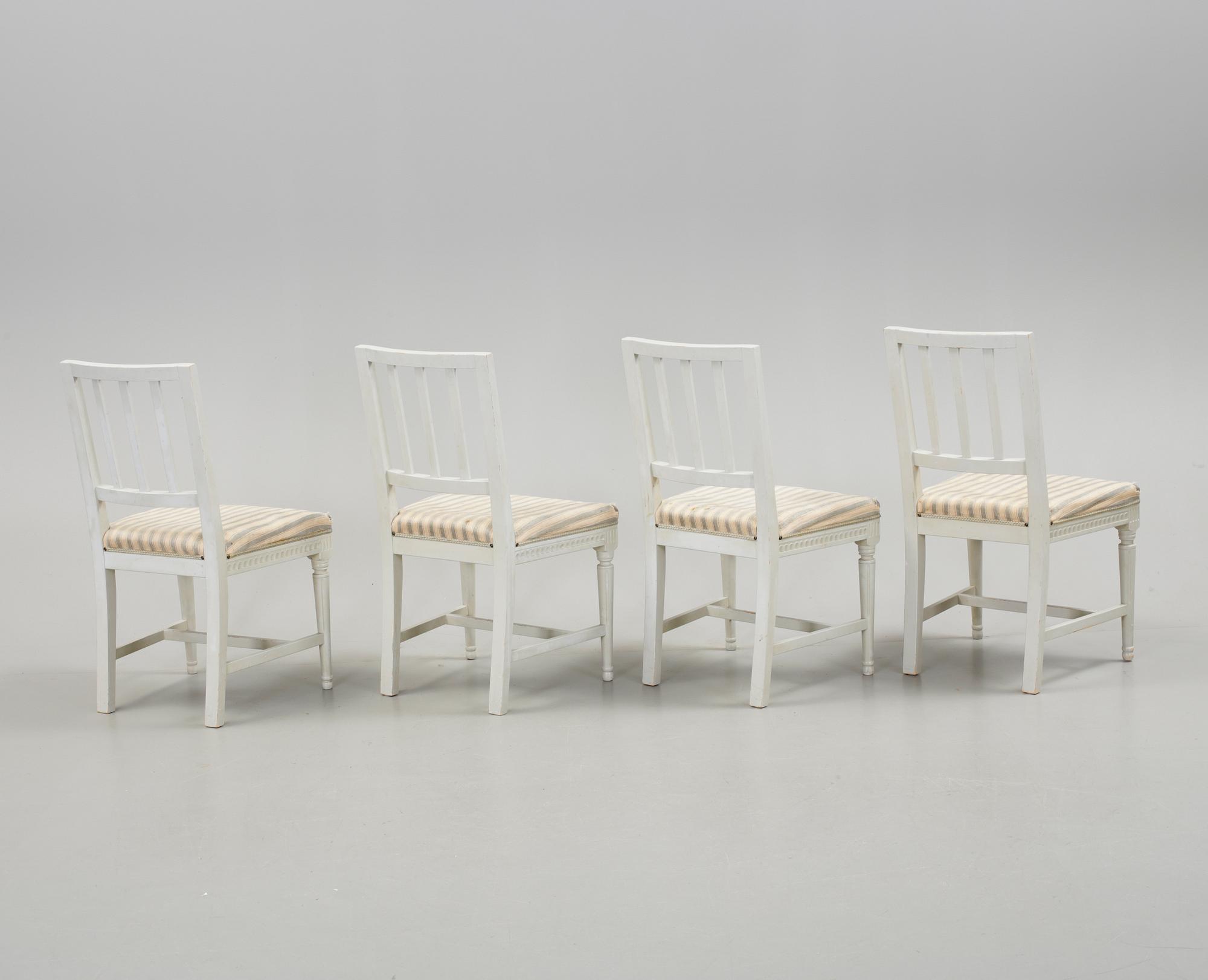 STOLAR, 4 st, gustaviansk stil, 1900-tal.