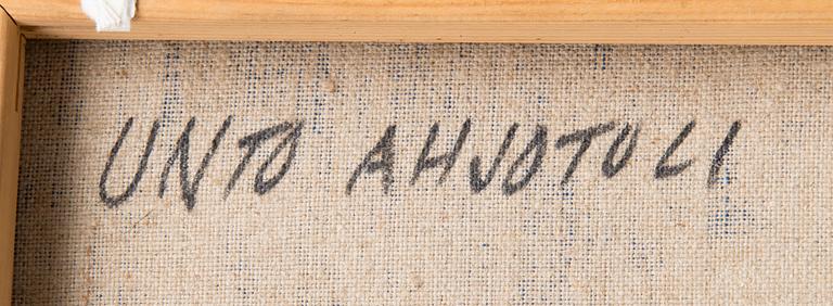 UNTO AHJOTULI, öljy kankaalle, signeerattu ja päivätty -81.