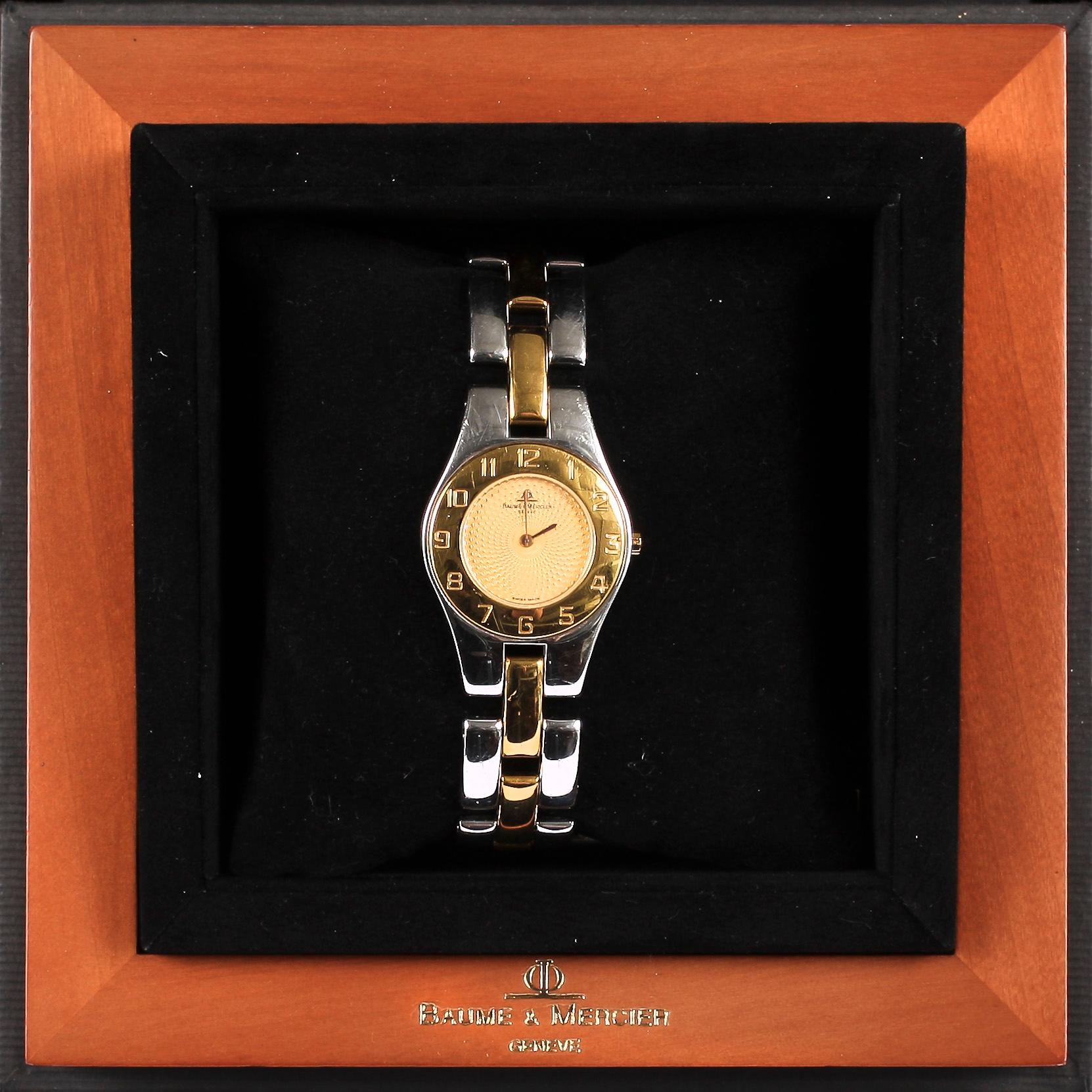 DAMARMBANDSUR. Baume & Mercier, Geneve. Certificat medföljer.