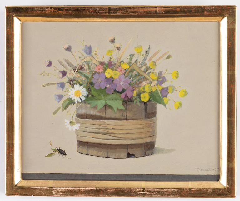 Greta Gerell, oil on paper-panel, signed Gerell and dated -65.