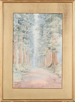 OKÄND KONSTNÄR, akvarell, signerad A Yoshida, 1900-talets första hälft.