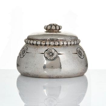 K. Andersson, a lidded silver sugar bowl, Art Nouveau, Stockholm 1919.
