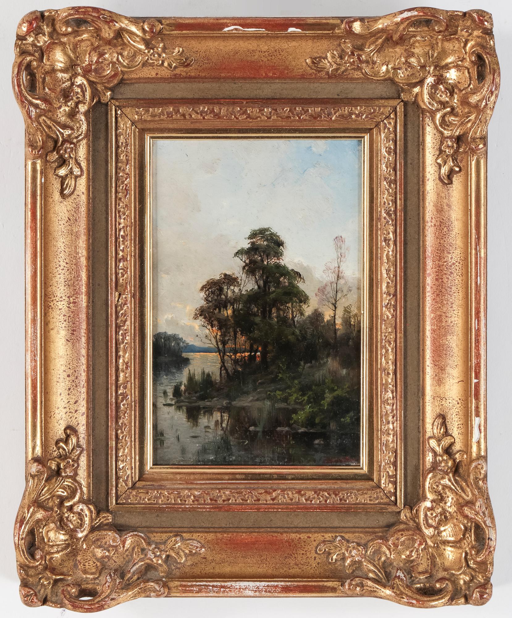 ARVID MAURITZ LINDSTRÖM, Ett par, Olja på pannå, signerade.