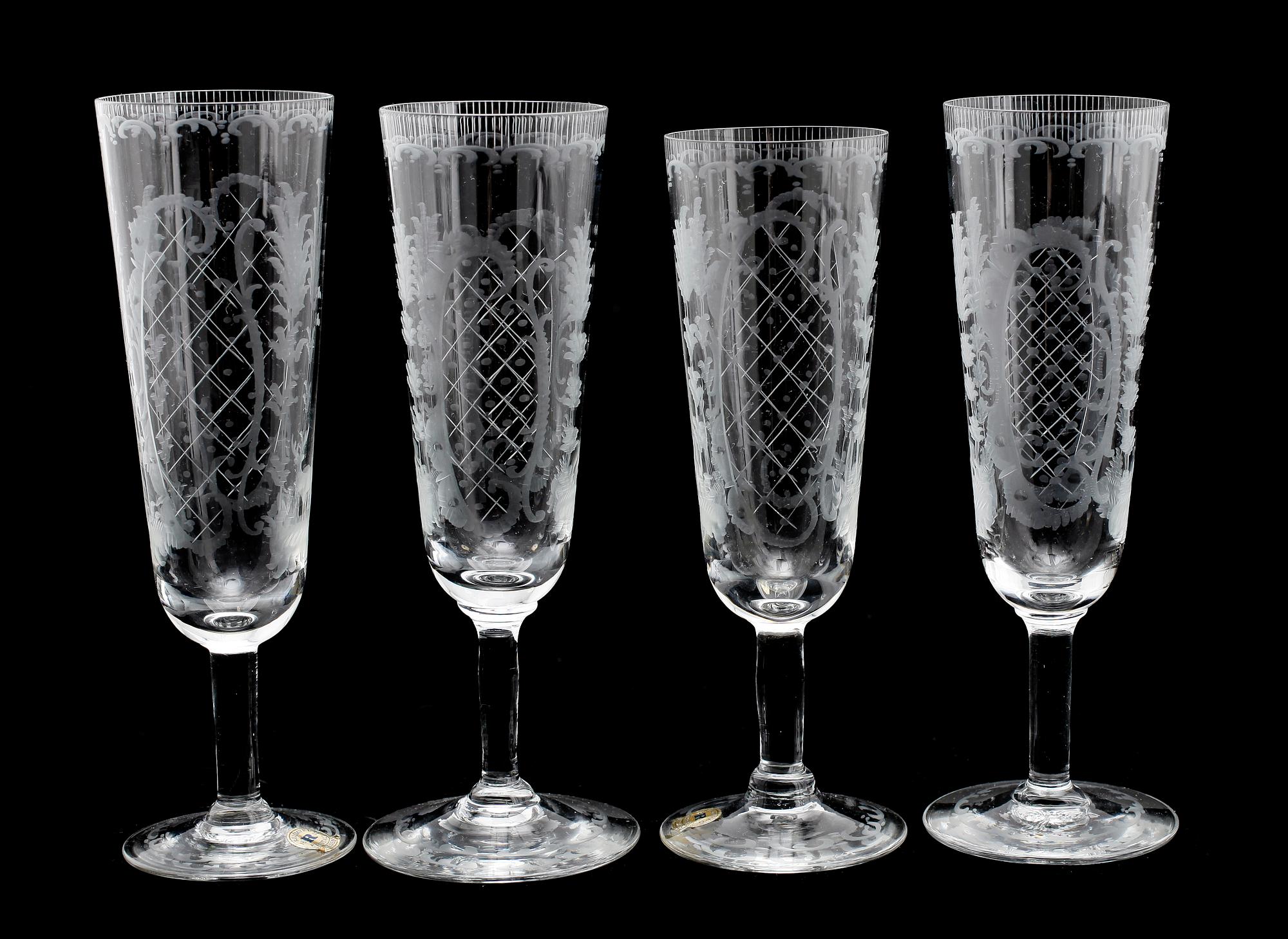 CHAMPAGNEGLAS, 8 st " Pall Mall", Reijmyre, snarlika.