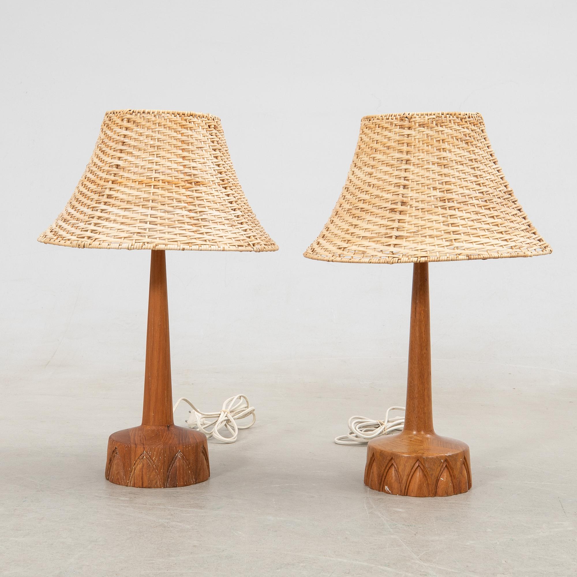 Table lamps, a pair, Stilarmatur Tranås, late 20th century.