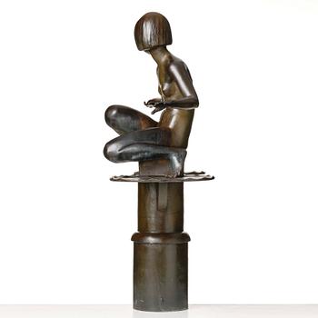 Tore Strindberg, "Flicka med fågelbad" (Girl with birdbath).