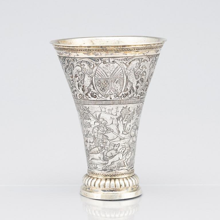 A Swedish silver beaker, marks of Olof Löfvander, Luleå 1812.