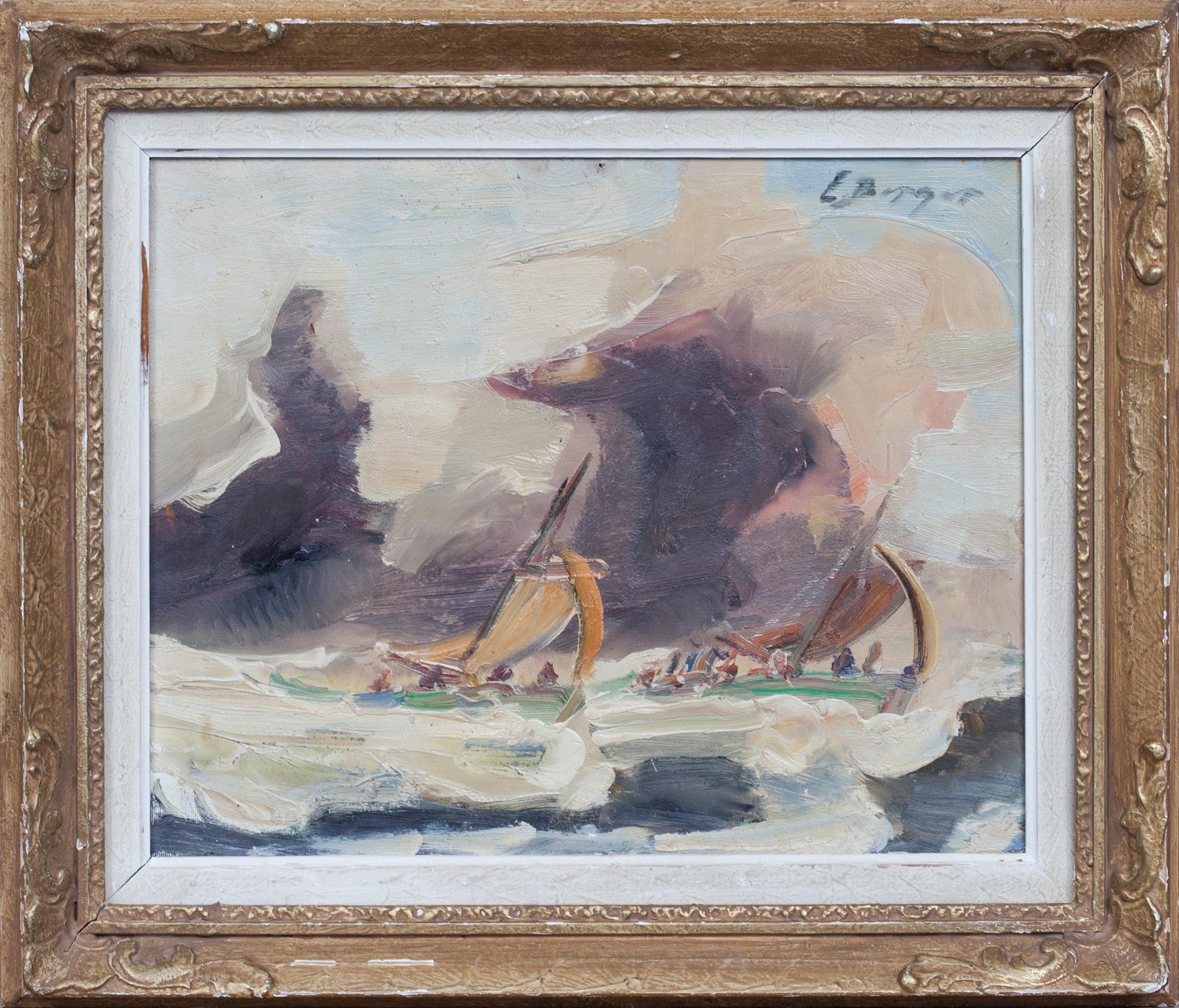 EINAR BERGER, olja pannå. Signerad.