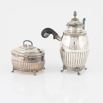 Kaffeservis, 3 delar, silver, gustaviansk stil, GAB, Stockholm, 1916.