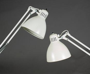 BORDSLAMPOR, ett par,  "L1", Jac Jacobsen, Luxo. 1900-talets andra hälft.