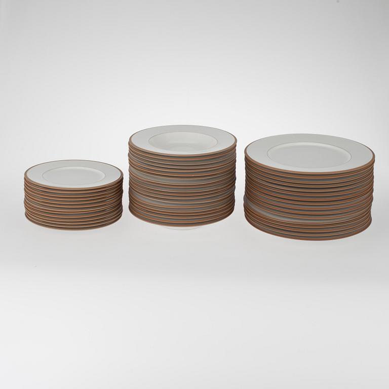 MATSERVIS, 62 delar, stengods "Umbra" design Signe Persson-Melin, Design House Stockholm, 2000-tal.