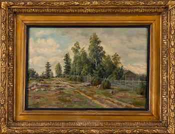 SIGFRID AUGUST KEINÄNEN, RIUKUAITA KESÄMAISEMASSA.