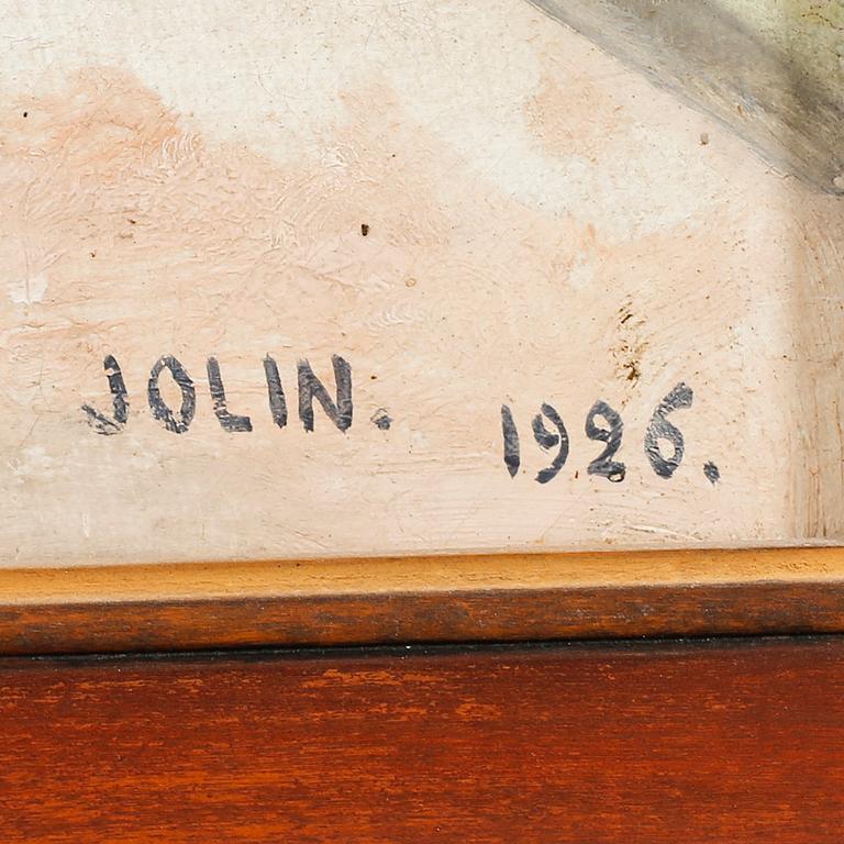 EINAR JOLIN, olja på duk, signerad Jolin och daterad 1926.