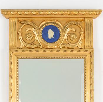 A late Gustavian style mirror, John Lundmark, early 20th Century.