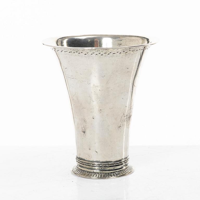 A Swedish silver beaker, mark of Samuel Zettersteen, Lidköping 1771.