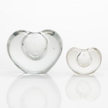 Timo Sarpaneva, Two glass objects "Heart". Iittala.