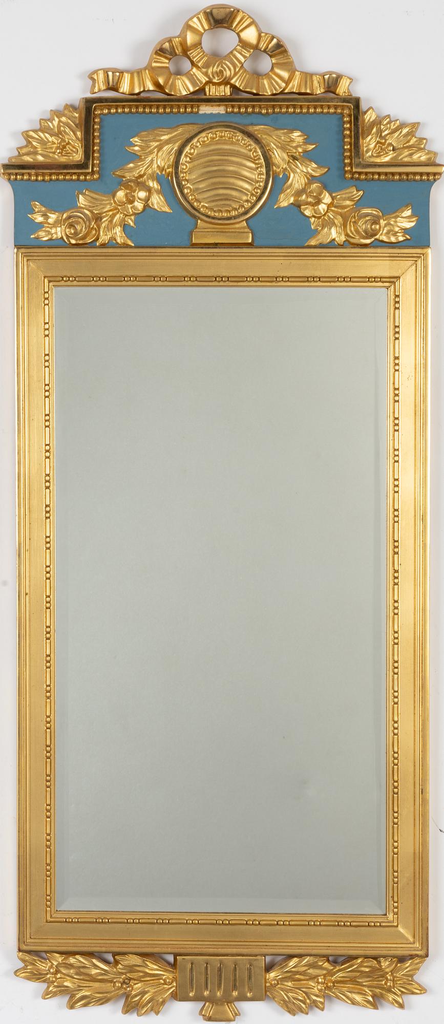 A Gustavian style mirror, AB Exportlist, Nyköping, mid-20th century.