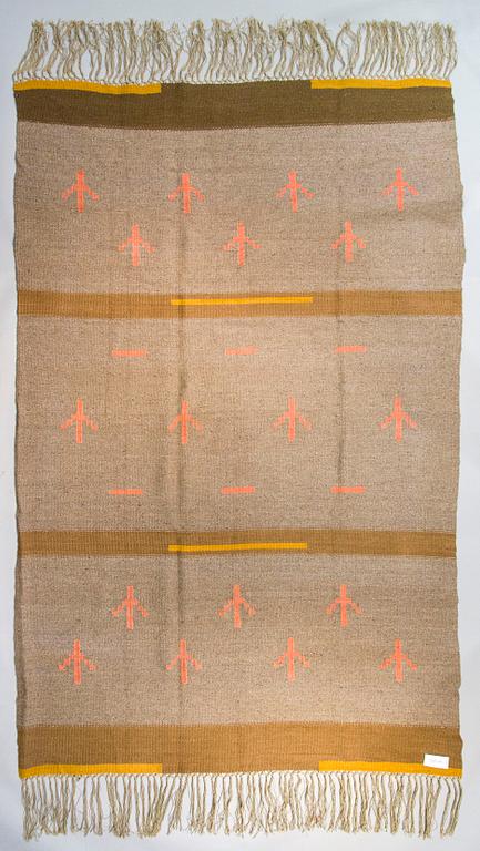 A 1930's Finnish flat weave carpet. Circa 300 x 190 cm.
