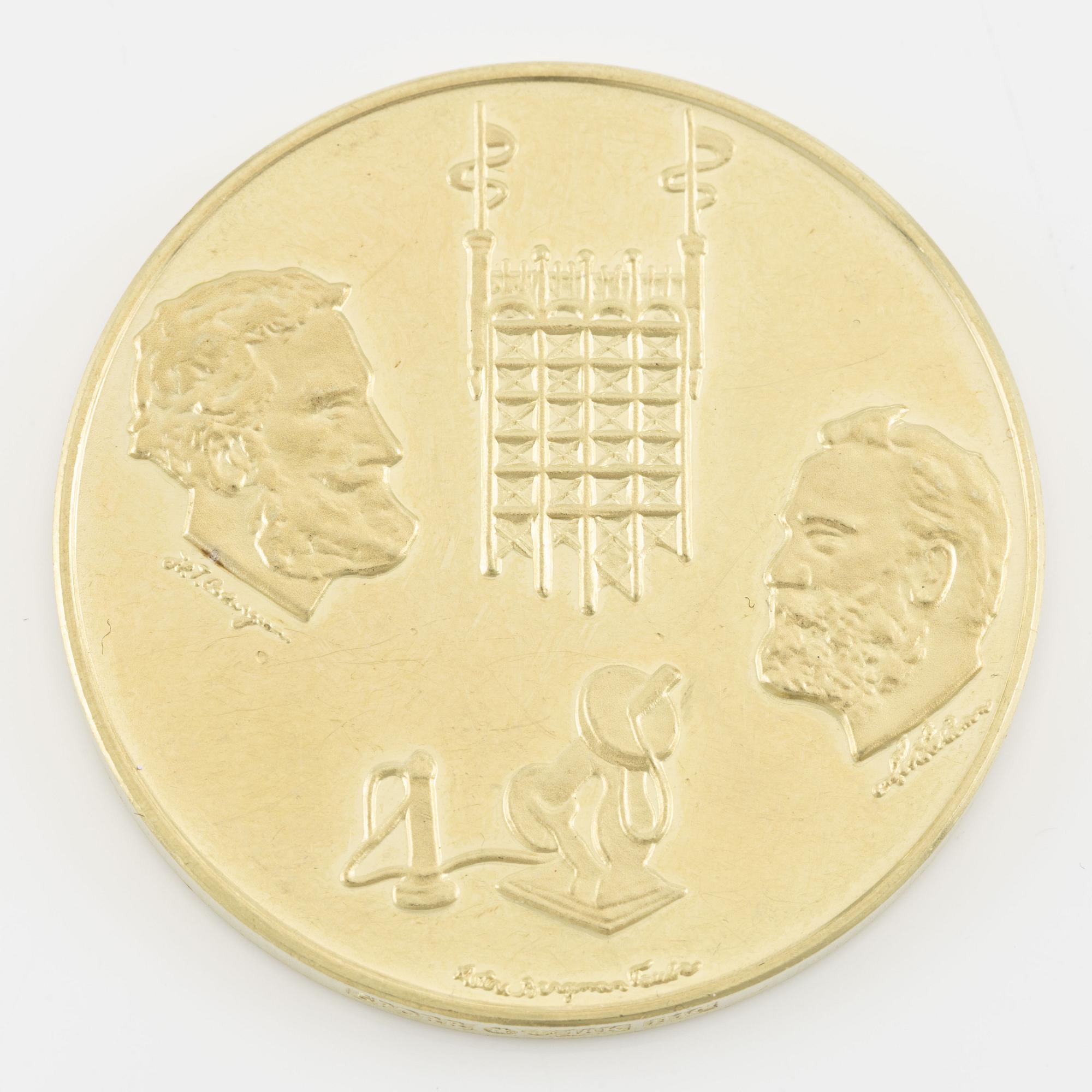 Minnesmedalj, LM Ericson 1876-1976, 18 k guld, Sporrong.