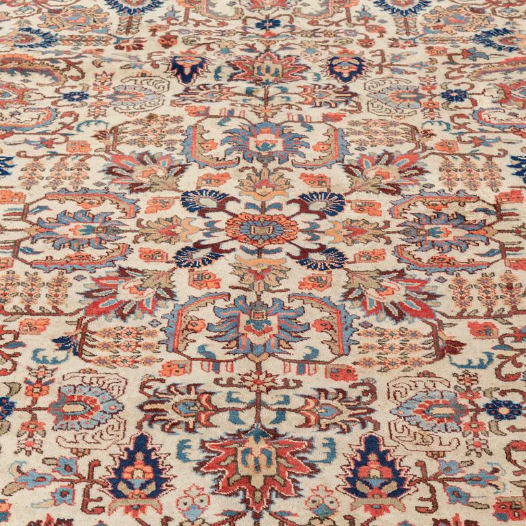 A carpet, semi-antique Tabriz,  342 x 231 cm.