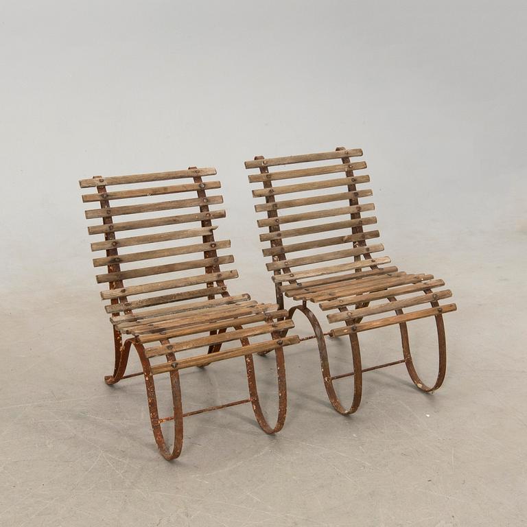 Garden chairs, 6 pieces, early 20th century.