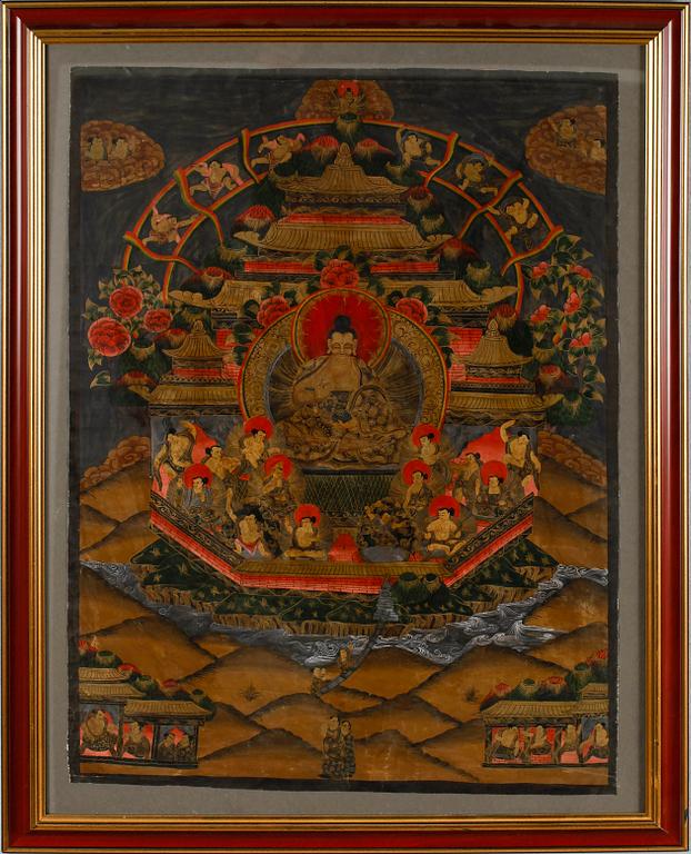 TANKA, orientalisk, 1800/1900-tal.