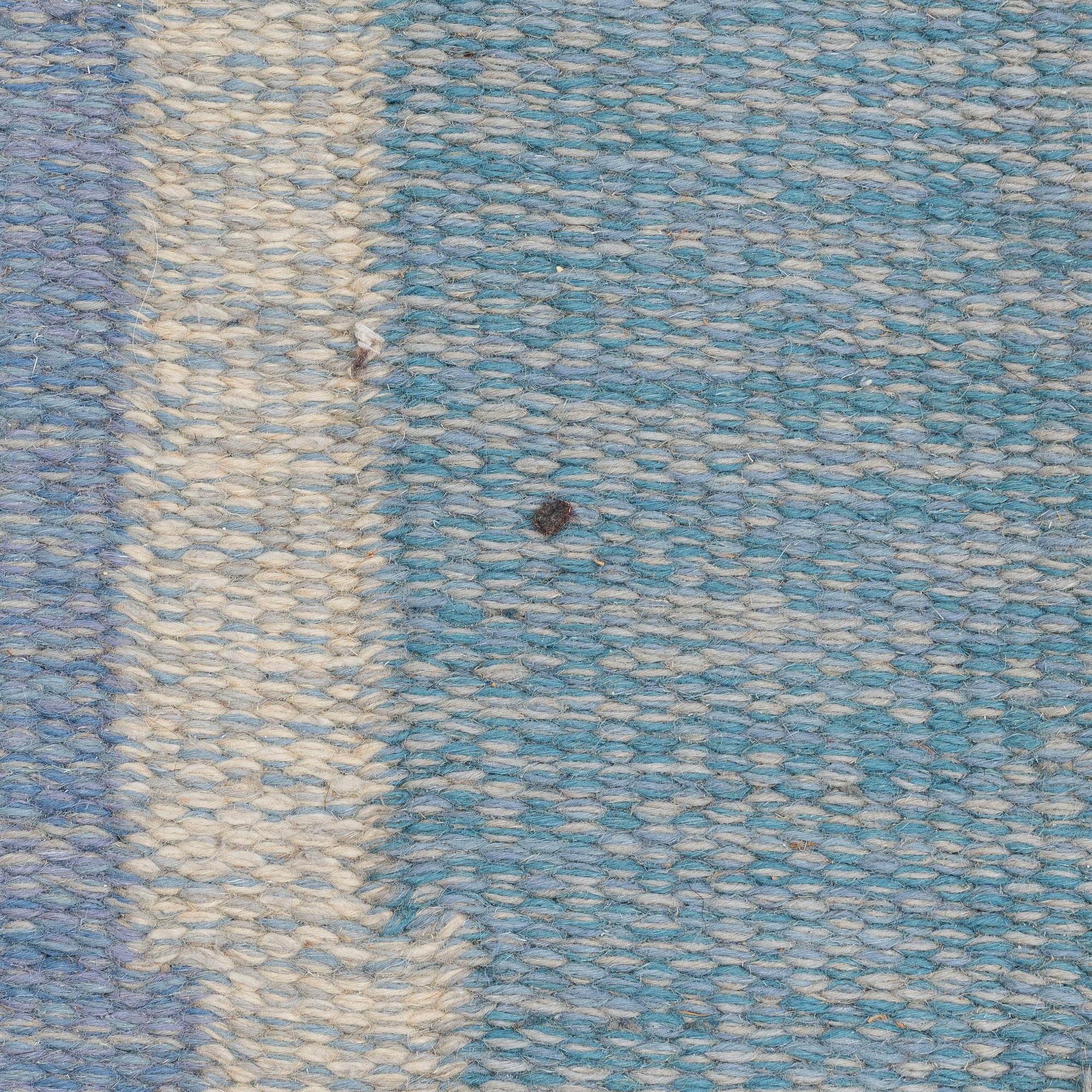 Ingegerd Silow, a carpet, 'Malmsjön' flat weave, c 238 x 166 cm, signed IS.
