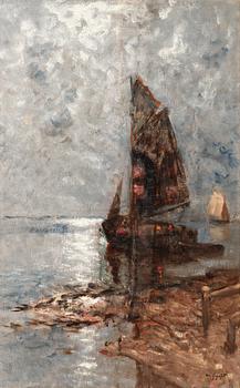 7. Wilhelm von Gegerfelt, Ships in moonlight.