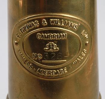 GRUVLYKTA, mässing. Arberdare, Wales. 1900-tal.