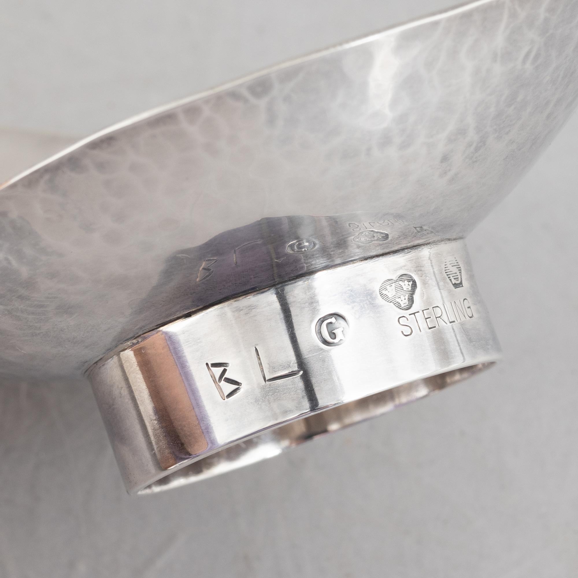 Two small bowls, silver, Stamped BL Gothenburg 1963.