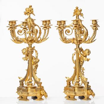 Kandelabrar, ett par, Frankrike, 1800-talets andra hälft.