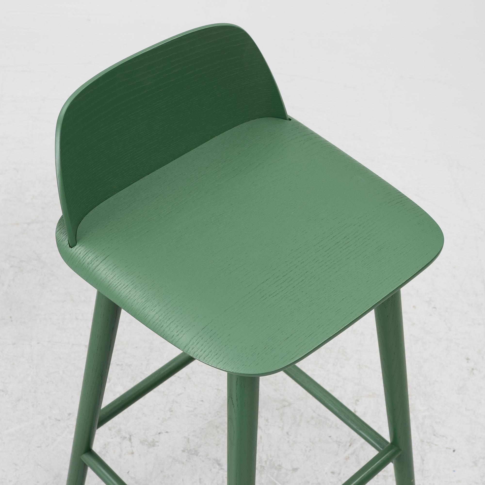 David Geckeler, bar stools, 6 pcs, “Nerd Counter”, Muuto, 2000s.