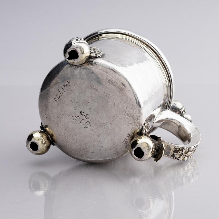 A Swedish 17th century parcel-gilt silver tankard, mark of Henrik Reimers, Norrköping (active 1684-1693).