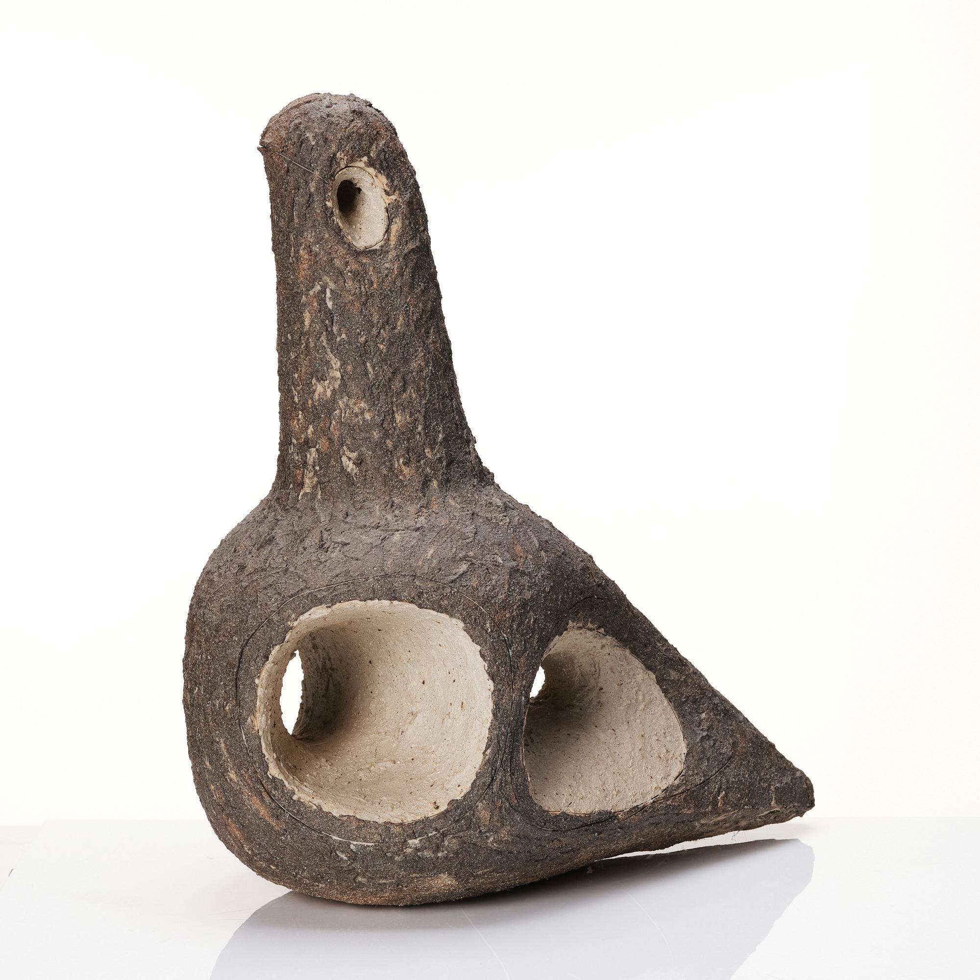Tyra Lundgren, skulptur, fågel, egen ateljé, Gotland 1961.