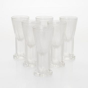 Kaj Franck, a set of six 'Delfoi' goblets, Nuutajärvi. Designed 1976, in production 1980-1981.