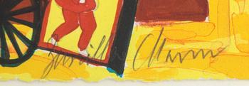 Gunilla Mann, color lithograph, signed, EA.