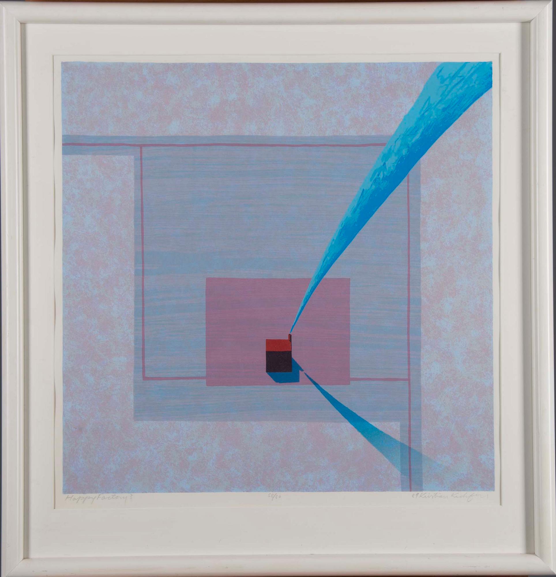 KRISTIAN KROKFORS, färglitografi, signerad, daterad 89 och numrerad 58/60.