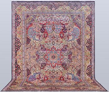 A Keshan carpet, approx. 431 x 315 cm.