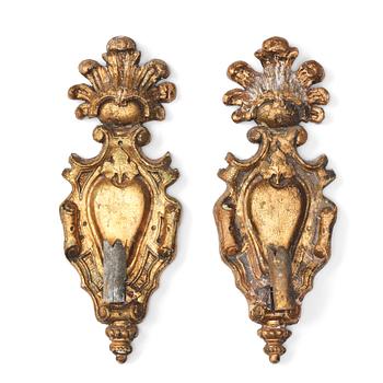 94. A pair of one-light wall-sconces from the Gustavian Opera House (1782-1892), 19th century.