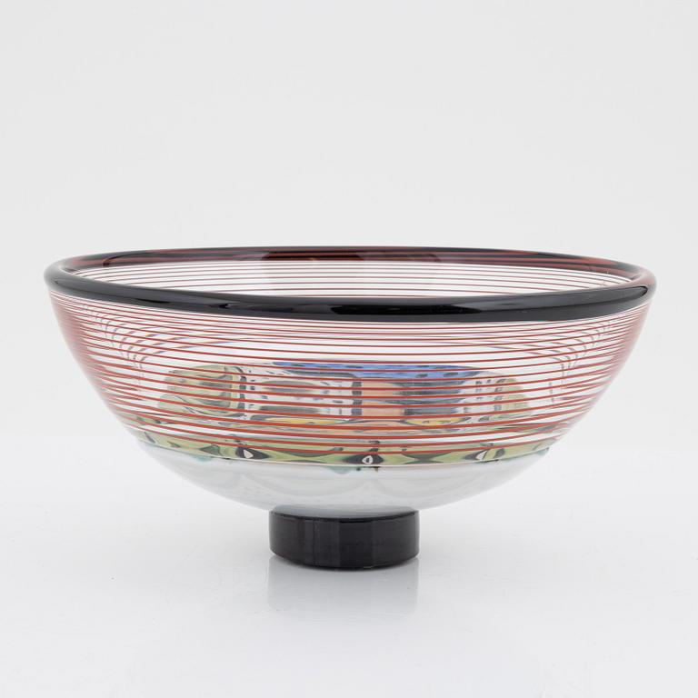 Ulrica Hydman Vallien, a 'Juvel' limited edition vase, and a bowl, numbered 7/60, signed.