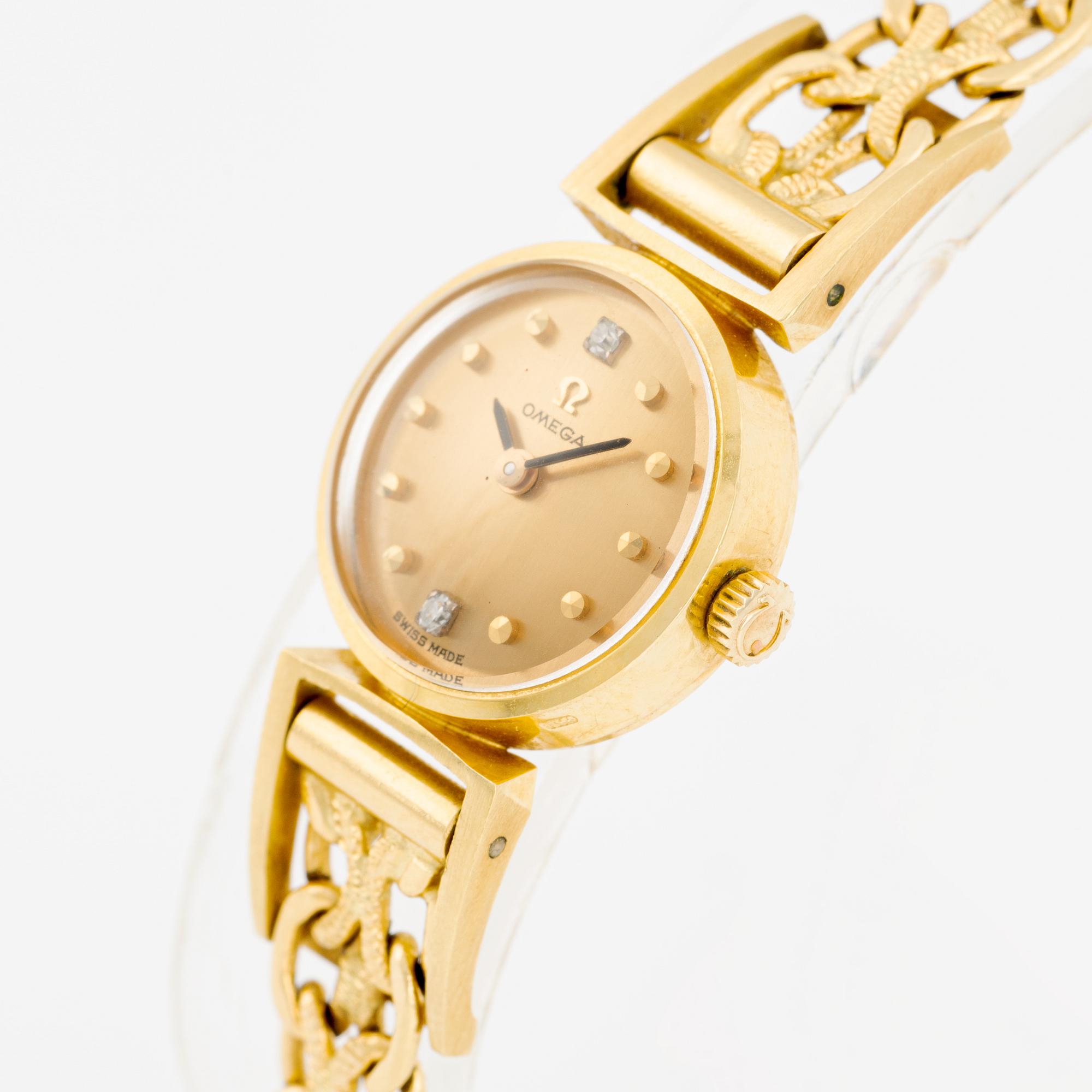 Omega, wristwatch, "Diamond Dial", 17 mm.