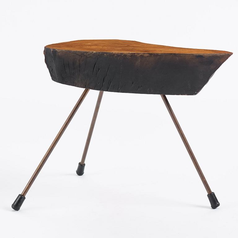 Carl II Auböck, a tree trunk table, the Carl Auböck Workshops, Vienna, Austria, probably 1950s.