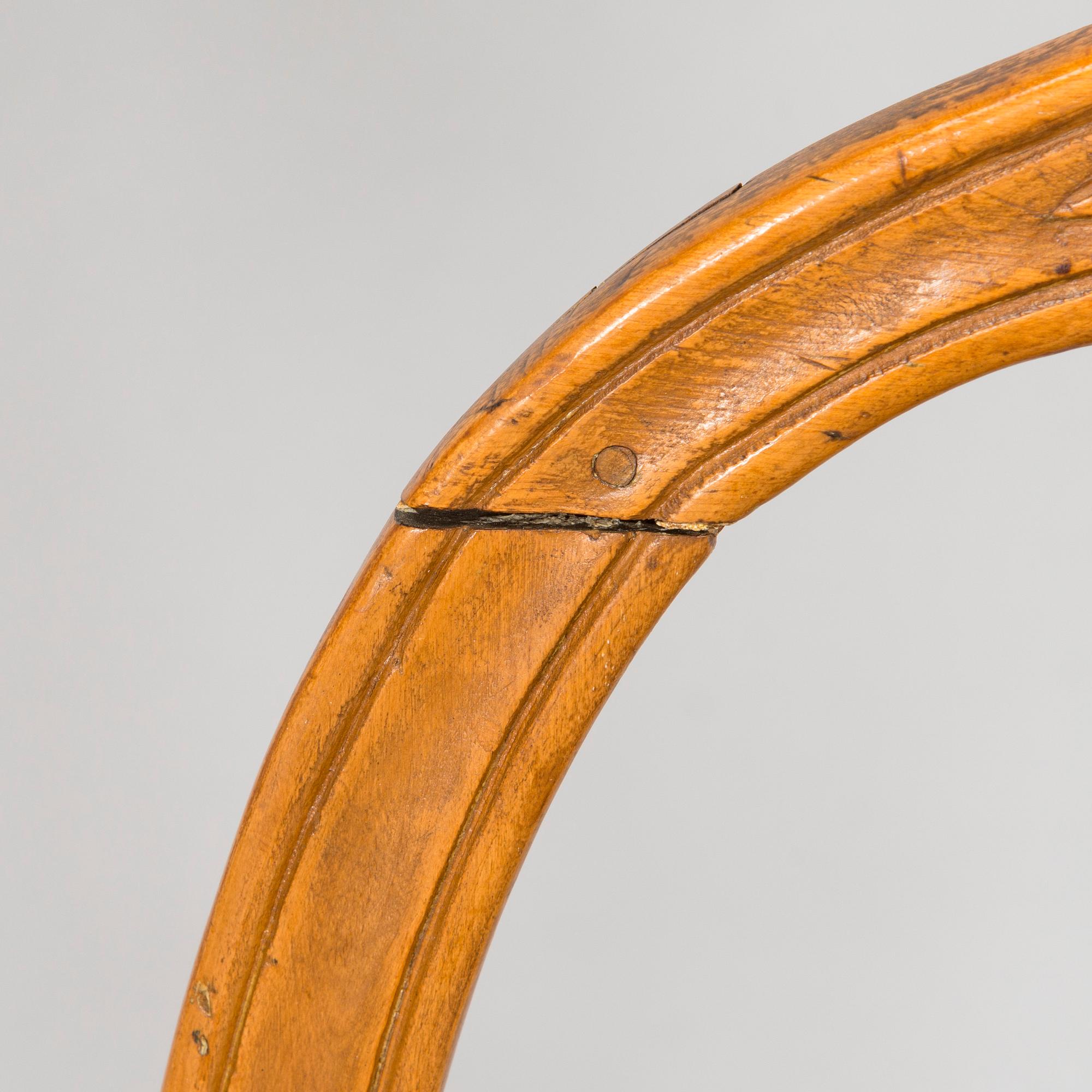 Four Swedish Gustavian chairs, 18th century.