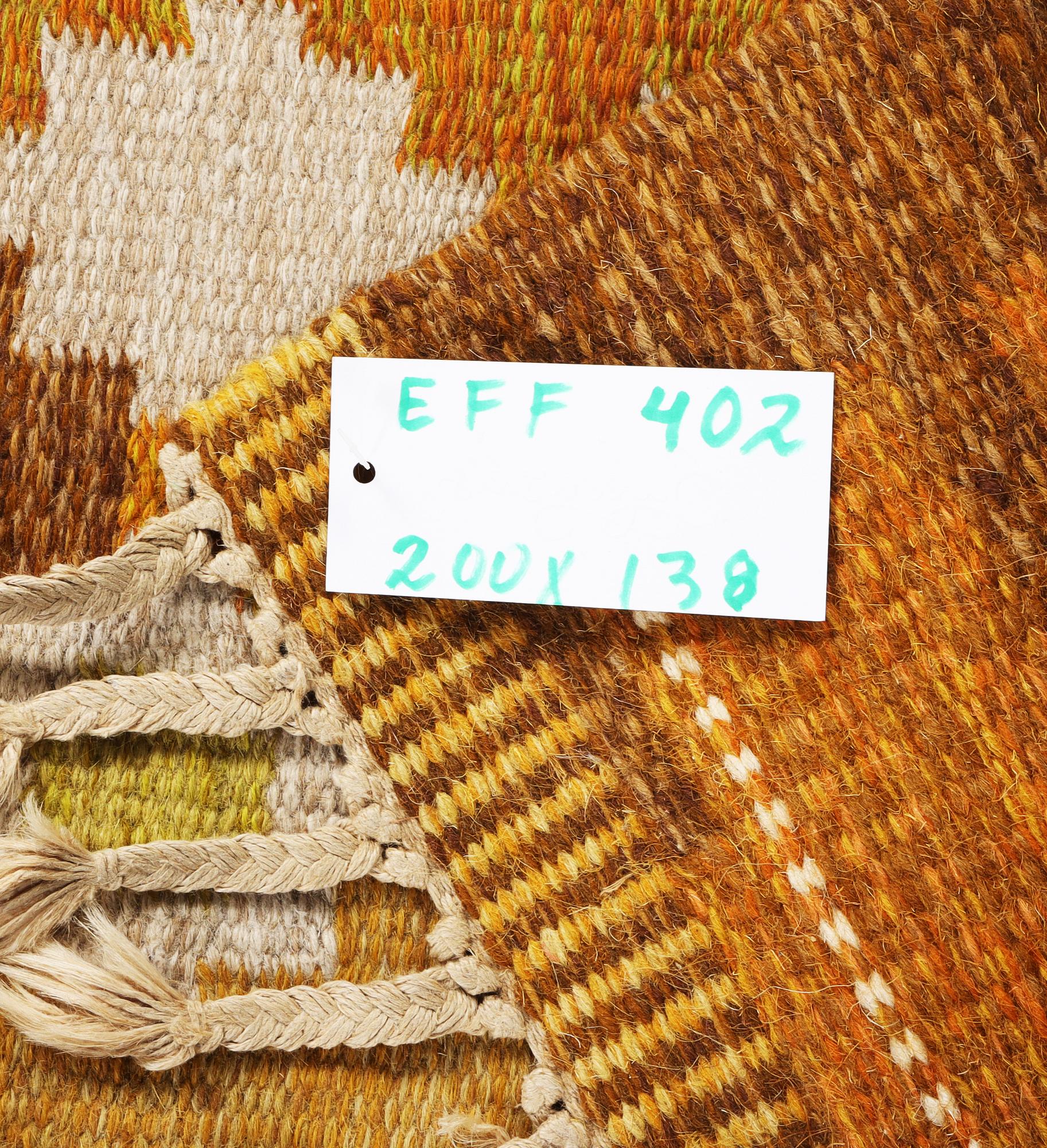 Ingegerd Silow, an 'Örbyhus' flat weave carpet, signed IS, c. 200 x 138 cm.